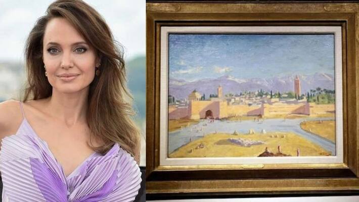 angelina jolie sold painting made by winston churchill for 84 crore rupee here is detail KPJ angelina jolie sold painting made by winston churchill for 84 crore rupee here is detail KPJ