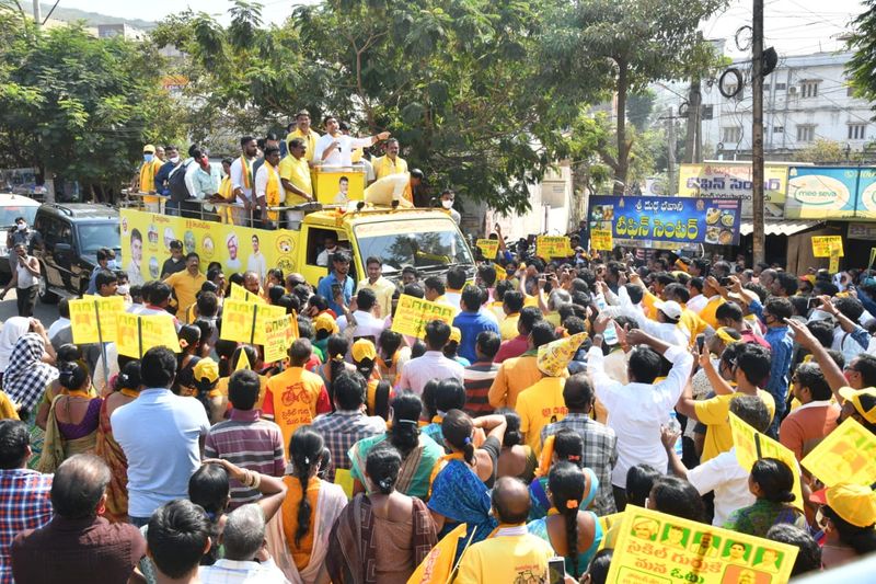 విశాఖపట్నంలో నారా లోకేష్ రోడ్ షో...