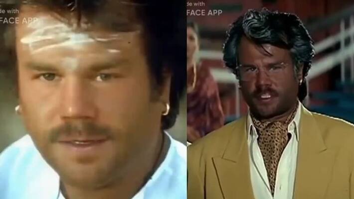 david warner in annaamalai getup of rajinikanth david warner in annaamalai getup of rajinikanth