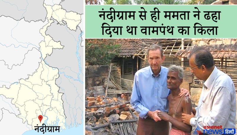 <p>नंदीग्राम ममता बनर्जी के लिए लकी माना जाता है। जनवरी में नंदीग्राम के तेखाली इलाके में एक चुनावी सभा में ममता ने कहा था कि नंदीग्राम मेरी बड़ी बहन है। 2007 की घटना के बाद ममता की अगुवाई में टीएमसी ने बुद्धदेव भट्टाचार्य की वामपंथी सरकार के खिलाफ आंदोलन छेड़ दिया। नतीजा, 2011 में वामपंथ का किला ढह गया।</p>