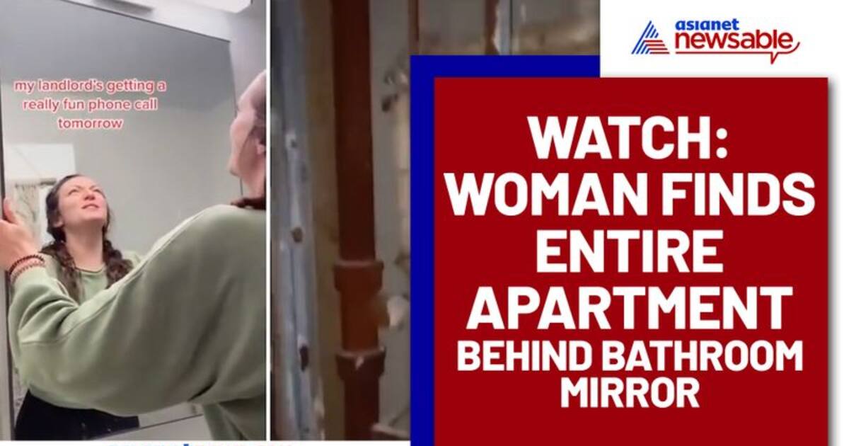 An entire apartment behind bathroom mirror, say what? Watch this