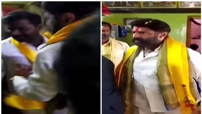 balakrishna slaps tdp worker for shoot video balakrishna slaps tdp worker for shoot video