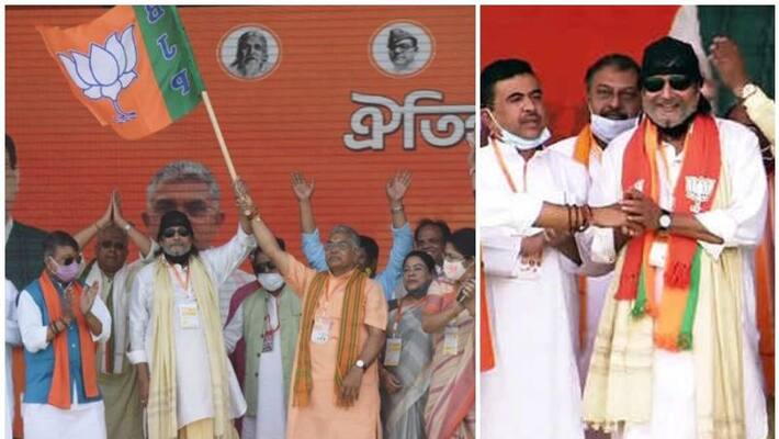 Mithun Chakrabortys punch dialogues get traction in BJP rally in kolkatha Mithun Chakrabortys punch dialogues get traction in BJP rally in kolkatha