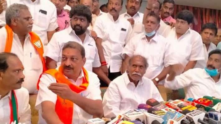 Rajya Sabha elections .. NR Congress-BJP tug-of-war in Pondicherry .. Rangasamy convenes at midnight! Rajya Sabha elections .. NR Congress-BJP tug-of-war in Pondicherry .. Rangasamy convenes at midnight!