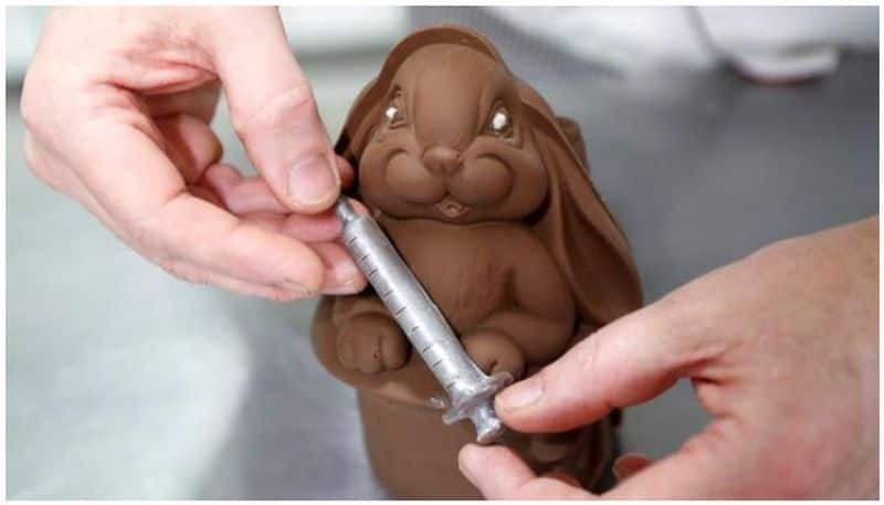 After Masked Santas for Christmas Hungarian Chocolatier's Vaccine Bunnies Offer Hope for Easter