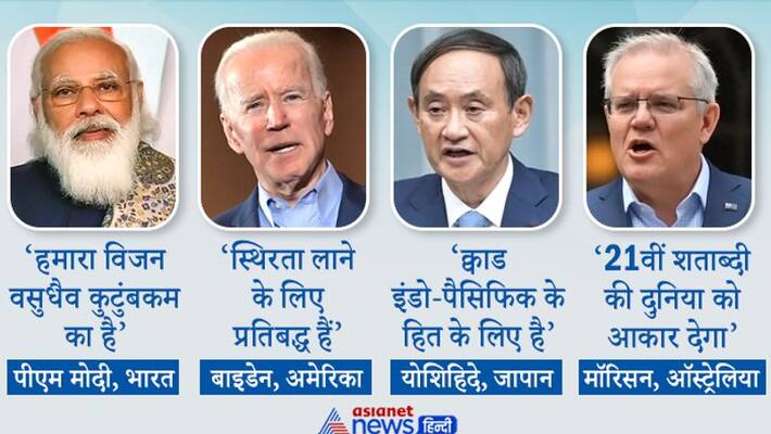PM Modi attend first QUAD meeting kpn PM Modi attend first QUAD meeting kpn