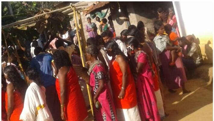 No representation in candidate list: Tribe Paniya Community in protest No representation in candidate list: Tribe Paniya Community in protest