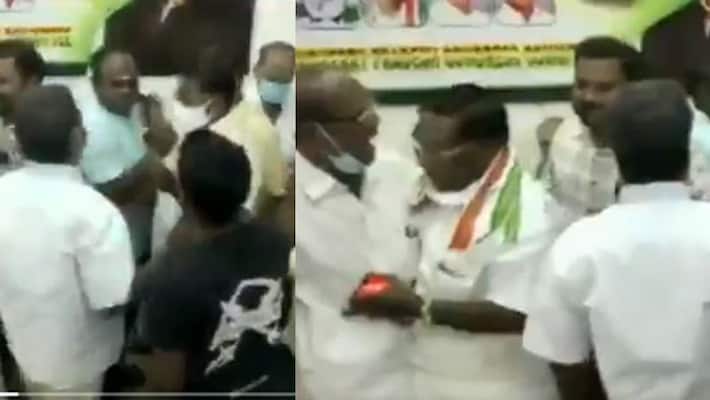 Puducherry Assembly Elections: Ruckus in Congress Election Committee meeting kpa Puducherry Assembly Elections: Ruckus in Congress Election Committee meeting kpa