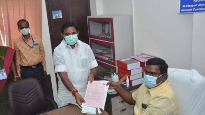 Chief Minister Edappadi palaniswami filed his nomination Chief Minister Edappadi palaniswami filed his nomination