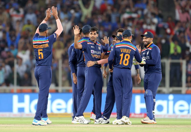 Bhuvneshwar Kumar's struggle against England continues
Seamer Bhuvneshwar managed to finish with figures of 0/27. As a result, this is the third time in his five T20Is against England that he has gone wicketless.