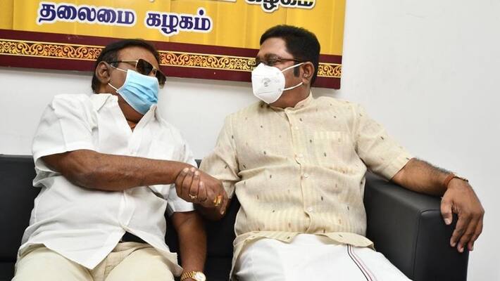 TTV Dhinakaran explain Why AMMK alliance with vijayakanth DMDK TTV Dhinakaran explain Why AMMK alliance with vijayakanth DMDK