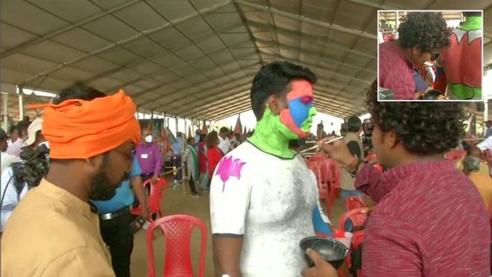 West Bengal Election,Worker love for BJP during Modi public meeting in Purulia kpa West Bengal Election,Worker love for BJP during Modi public meeting in Purulia kpa