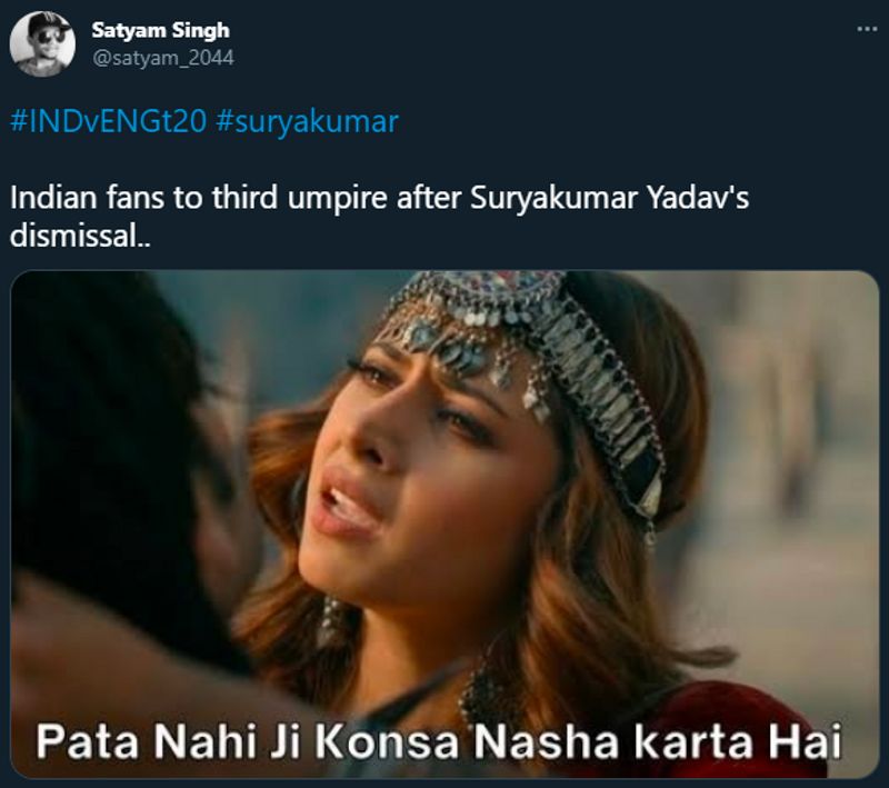 Meanwhile, this user felt that the third umpire was under the influence of an addiction.