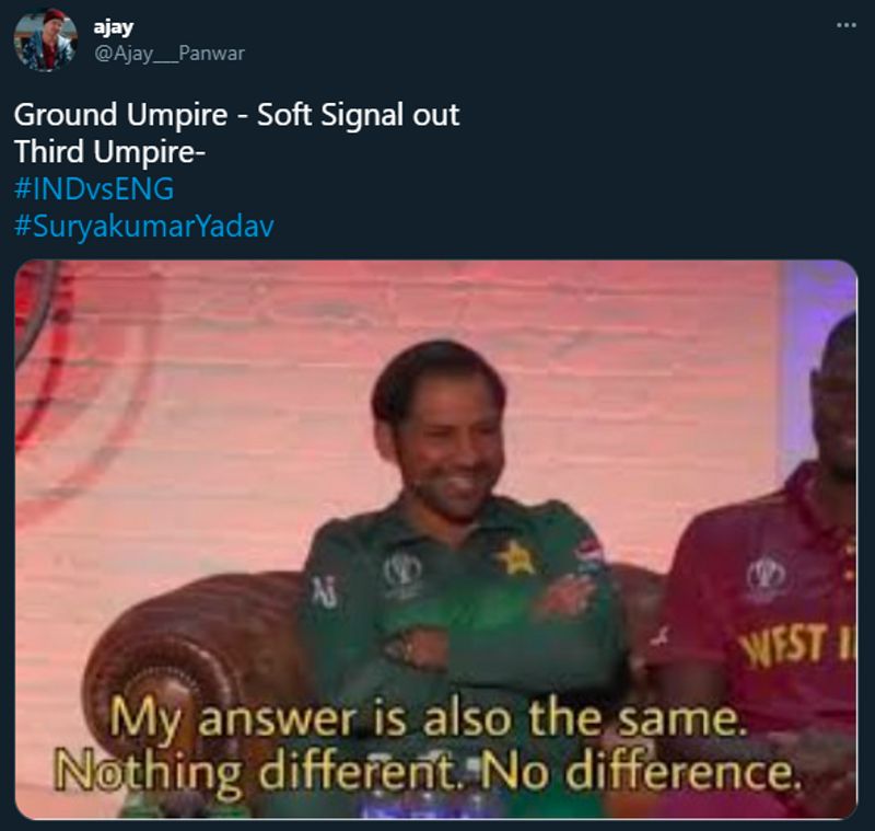 Whereas this user feels that former Pakistan skipper Sarfaraz Ahmed would agree with the third umpire as well.