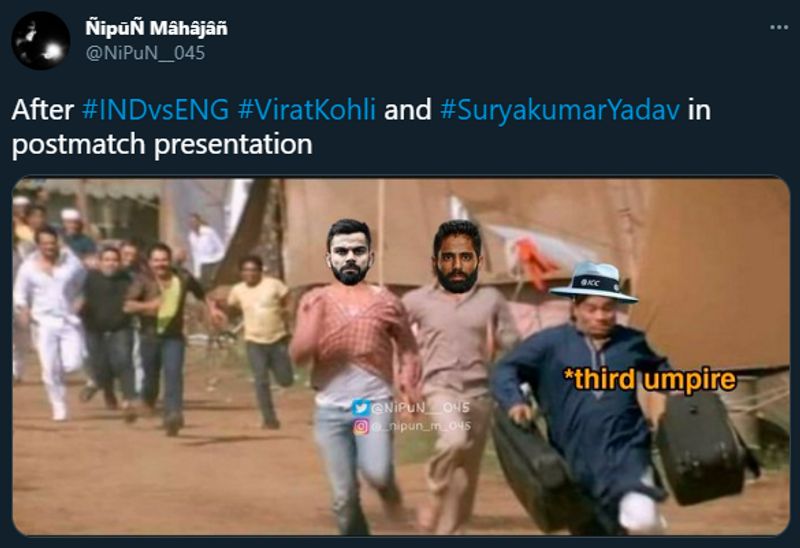 As for this, Virat Kohli and Suryakumar are sure to run after Virender Sharma after the game.