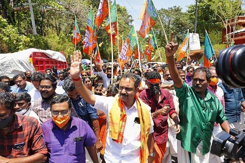 Surveys have indicated a return of the LDF government in Kerala. What do you have to say?
Many surveys in Kerala, especially Malayalam TV channels connected with this C-voter and others, predicted that Rahul Gandhi will come back to power with 350 seats. What happened? Surveys can do prediction but they are not people's original views. So I don't believe in surveys. Many times surveys go wrong. Once Tamil Nadu (surveys) predicted a complete sweep for DMK, but then Amma (Jayalalithaa) came to power with a two-third majority in the state.
What are the key highlights of your election manifesto?
Mainly the corruption issue. We will have a corruption-free like Modiji's government. There are issues pertaining to unemployment, social justice, vote bank politics, temple, Devaswom board and love jihad that we are raising. On issues like development, manpower and higher education Kerala is always neglected. As far as the development is concerned, nothing is there. No industry, no agricultural production or finance management -- all these things are very, very poor in Kerala. We are going with a tag line 'A New Kerala'. We are focusing on new Kerala with Modiji.