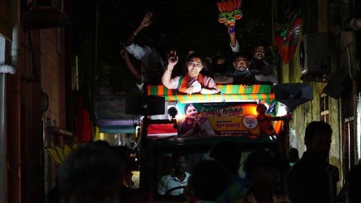 thousand lights constituency...actress khushbu has election campaigning thousand lights constituency...actress khushbu has election campaigning