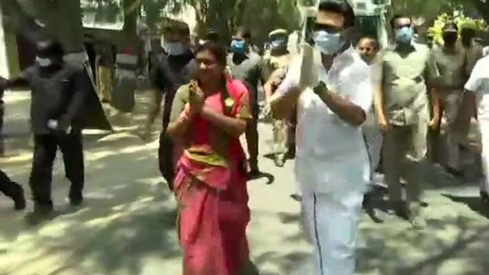 Tamil Nadu assembly elections, DMK chief Stalin rally kpa Tamil Nadu assembly elections, DMK chief Stalin rally kpa