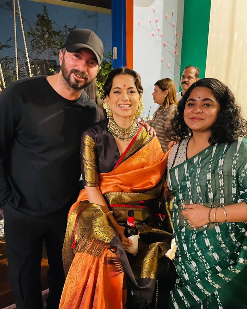 మంగళవారం బర్త్ డే పార్టీ ఇచ్చింది కంగనా. ఇందులో అనుపమ్ ఖేర్, రాణి ముఖర్జీ, శేఖర్ కపూర్, ఏక్తా కపూర్, `తలైవి` నిర్మాత విష్ణు ఇందూరి పాల్గొని సందడి చేశారు.