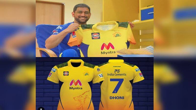 ms dhoni introduces new designed csk jersey