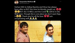 After Aamir Khan, R Madhavan tests positive for COVID-19; shares funny 3 Idiots post' After Aamir Khan, R Madhavan tests positive for COVID-19; shares funny 3 Idiots post'