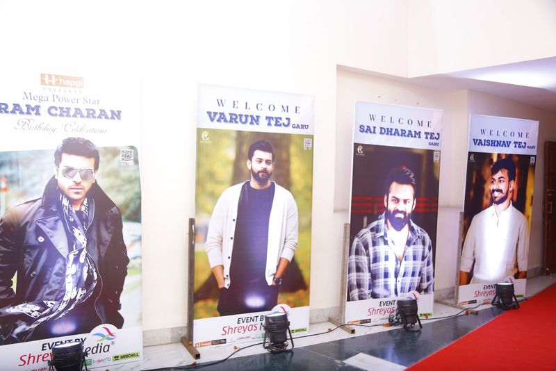 రామ్చరణ్ బర్త్ డే వేడుక ప్రాంగణం.