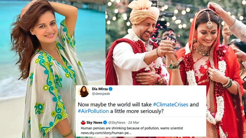 बता दें कि दीया मिर्जा के इस ट्वीट के बाद लोग सोशल मीडिया पर जमकर कमेंट कर रहे हैं। एक शख्स ने लिखा- महिलाओं को अब क्लाइमेट चेंज के लिए कुछ तो जरूर करना चाहिए। वहीं एक और शख्स ने कहा- मैं इस रिपोर्ट के बारे में तो नहीं जानता, लेकिन आपकी चिंता वाजिब है। 