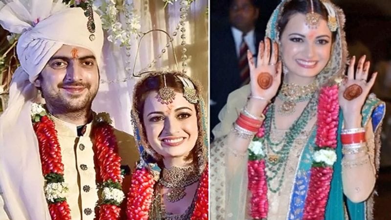 दीया और साहिल संघा पहली बार तब मिले थे, जब एक फिल्म की स्क्रिप्ट लेकर साहिल, दीया मिर्जा के घर गए थे। इस छोटी सी मुलाकात के बाद दोनों का मिलना-जुलना शुरू हुआ। लंबे समय तक डेटिंग के बाद दोनों ने 18 अक्टूबर, 2014 को आर्य समाज मंदिर से शादी कर ली थी।
