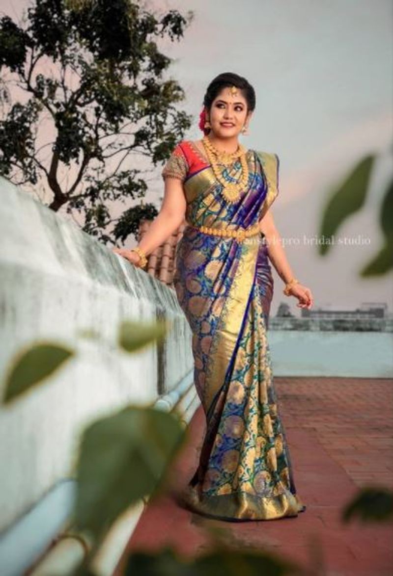 பட்டு சேலை காட்டினாலே தனி அழகு தான் 