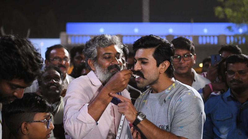 RRR makers have also shared photos of the celebration on Twitter. In one of the photos, Director SS Rajamouli is seen feeding the birthday cake to Ram, who looks overjoyed.