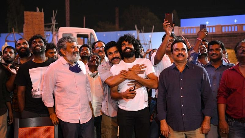 Taking to their social media, the team shared, "A little surprise to our sweetest Ramaraju on our sets last night.. We hope you loved it,
@alwaysramcharan #HBDRamCharan #RRRMovie #RRR @ssrajamouli @tarak9999 @ajaydevgn @aliaa08 @oliviamorris891 @RRRMovie @DVVMovies"
