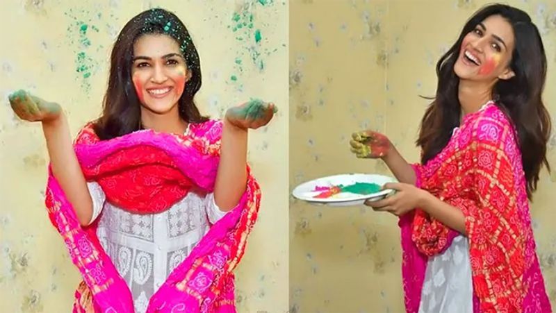 कृति सेनन ने कुछ इस अंदाज में सेलिब्रेट किया था रंगों का त्योहार।