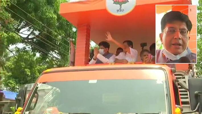 Kerala Assembly Elections, Roadshow of Union Minister Piyush Goyal kpa Kerala Assembly Elections, Roadshow of Union Minister Piyush Goyal kpa