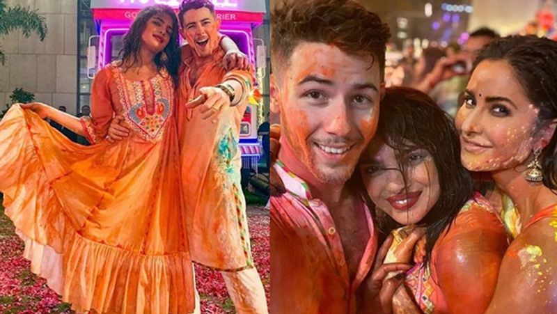 पिछले साल होली के दौरान प्रियंका चोपड़ा पति निक जोनास के साथ कुछ इस तरह नजर आई थीं।