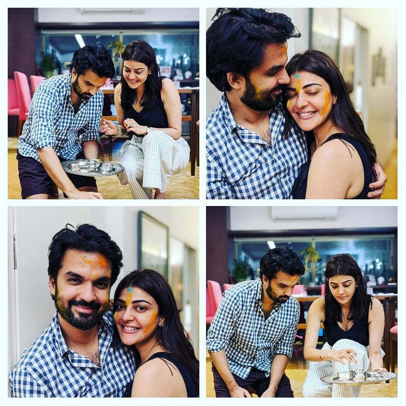 అదే సమయంలో గౌతమ్ కిచ్లు కూడా తన భార్య కాజల్కి రంగులద్ది విషెస్ తెలిపారు. ఈ సందర్భంగా వీరి హోలీ వేడుకకి సంబంధించిన ఫోటోలని పంచుకున్నారు.