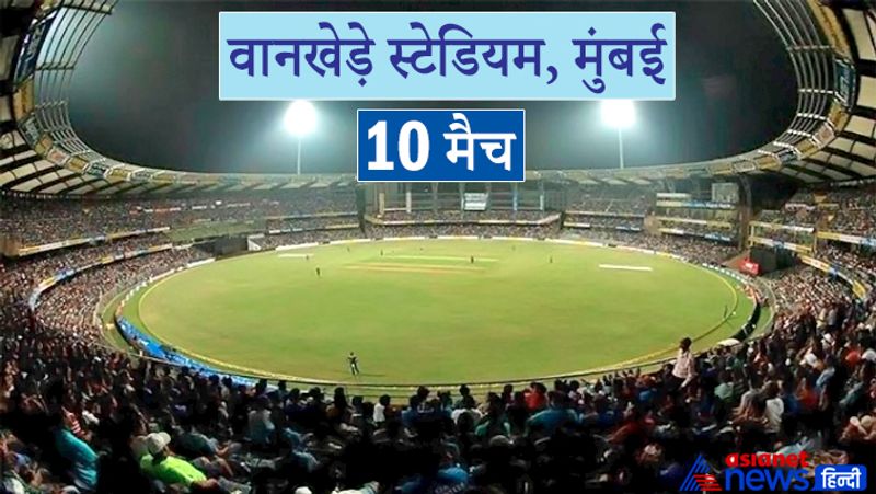 वानखेड़े स्टेडियम, मुंबई
इस स्टेडियम में भी 10 आईपीएल के मैच खेले जाएंगे। वानखेड़े स्टेडियम की स्थापना 1974 में हुई थी। यहां पहला टेस्ट मैच 1975 में भारत और वेस्टइंडीज के बीच खेला गया था। इसकी दर्शका क्षमता 33,108 है। 2011 का वर्ल्ड कप का फाइनल मैच इसी स्टेडियम में खेला गया था और भारत ने 28 साल बाद जीत दर्ज की थी।
10 अप्रैल - चेन्नई सुपर किंग्स बनाम दिल्ली कैपिटल्स
12 अप्रैल - राजस्थान रॉयल्स बनाम पंजाब किंग्स
15 अप्रैल - राजस्थान रॉयल्स बनाम दिल्ली कैपिटल्स
16 अप्रैल - पंजाब किंग्स बनाम चेन्नई सुपर किंग्स
18 अप्रैल - दिल्ली कैपिटल्स बनाम पंजाब किंग्स
19 अप्रैल - चेन्नई सुपर किंग्स बनाम राजस्थान रॉयल्स
21 अप्रैल - कोलकाता नाइट राइडर्स बनाम चेन्नई सुपर किंग्स
22 अप्रैल - रॉयल चैलेंजर्स बेंगलुरु बनाम राजस्थान रॉयल्स
24 अप्रैल - राजस्थान रॉयल्स बनाम कोलकाता नाइट राइडर्स
25 अप्रैल - चेन्नई सुपर किंग्स बनाम रॉयल चैलेंजर्स बेंगलुरु