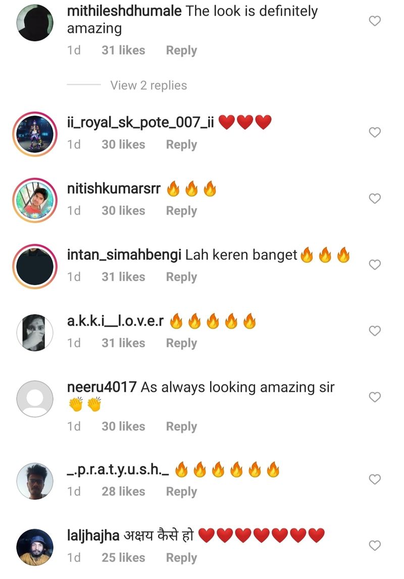 Fans loved the look as they commented heart and fire emojis on the picture.