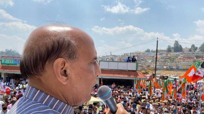 Central minister rajnath singh election campaign at Hosur, ooty Central minister rajnath singh election campaign at Hosur, ooty