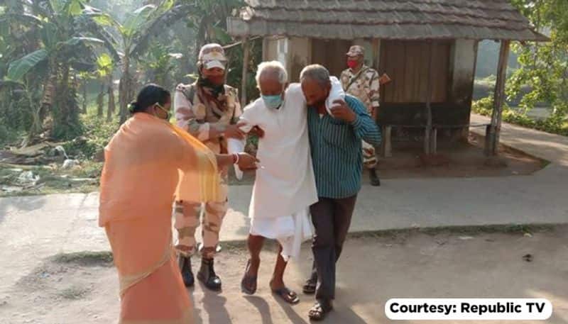 As West Bengal votes, ITBP troops help the elderly reach polling booths