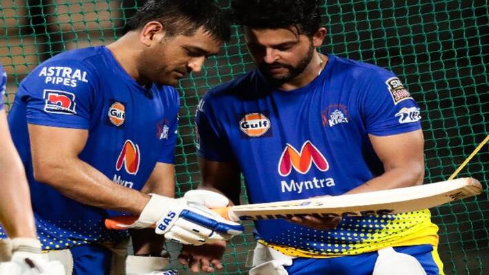 suresh raina reacted on a photo of him and dhoni shared by csk suresh raina reacted on a photo of him and dhoni shared by csk