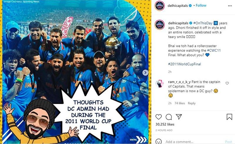 ১০ বছর আগে ধোনির নিজের স্টাইলে শেষ করেছিলেন, পুরো দেশ চোখে জল ও মুখে হাসি নিয়ে উৎসবে মেতে উঠেছি। ঠিক এই ভাষাতেই ভারতীয় দলকে শুভেচ্ছা জানিয়েছে দিল্লি ক্যাপিটালস।