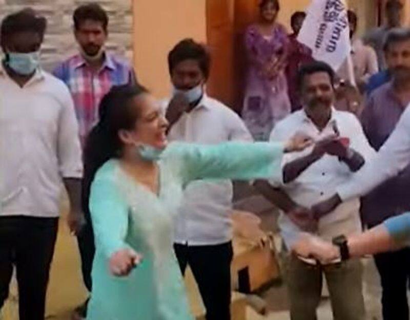 aksharahassan election campaign dance viral video