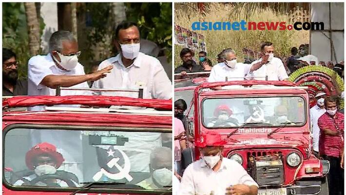 kerala assembly elections pinarayi vijayan road show at dharmadam stars to support kerala assembly elections pinarayi vijayan road show at dharmadam stars to support