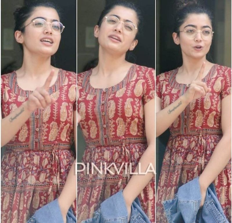 స్పెట్స్ తో స్లయిలీష్ లుక్లో రష్మిక మందన్నా.