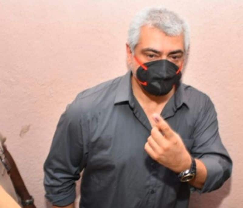 Ajith came to the polls wearing a black-and-red mask ... DMK held tight to spread rumors ..!