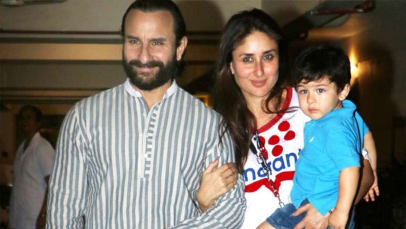 Saif and Taimur both can be seen lovingly gazing at the baby, Kareena captioned the pic as: This is what my weekend looks like... how about you guys? ❤️