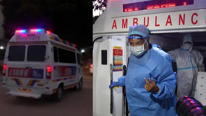 Kanimozhi who came in the ambulance to do his democratic duty ..! Kanimozhi who came in the ambulance to do his democratic duty ..!