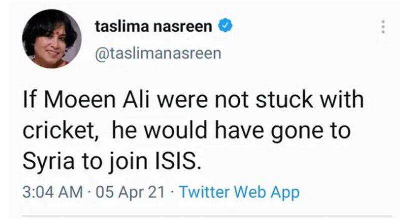 England Cricketers Slam Taslima Nasreen For Disgusting Tweet On Moeen Ali