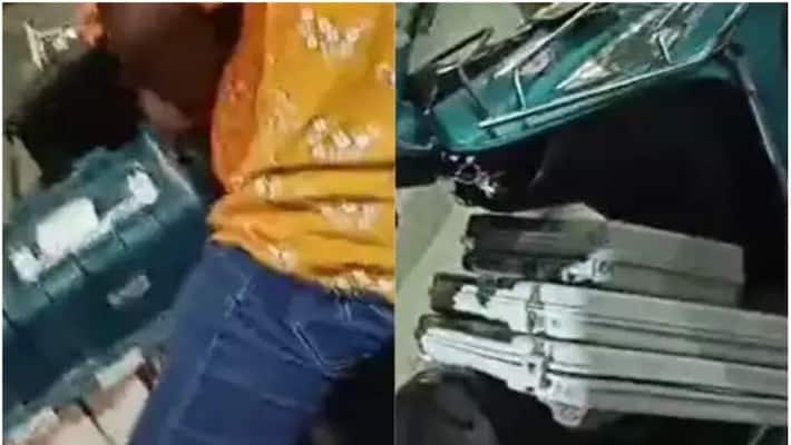 voting machines taken away in a two wheeler in chennai velachery voting machines taken away in a two wheeler in chennai velachery