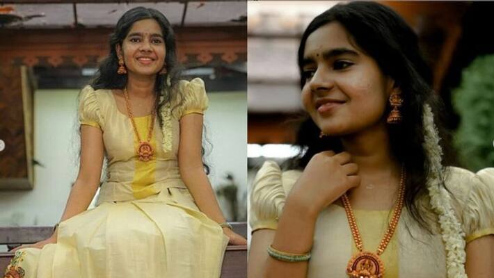 Pictures of Pallavi shining in Vishu silk skirt actress lakshmi unnikrishnan Pictures of Pallavi shining in Vishu silk skirt actress lakshmi unnikrishnan